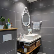 仿古黑砖白灰纯色 卫生间瓷砖 厨房浴室阳台300X600墙砖厕所地砖