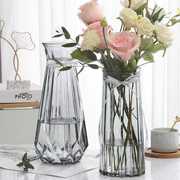 超大号玻璃花瓶加厚百合客厅摆件水培富贵竹插花绿萝透明花瓶花器