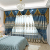 2022流行欧式窗帘遮光客厅卧室，高档大气成品雪尼尔豪，华轻奢华绣花