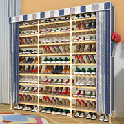 简易鞋架家用门口省空间经济型防尘布鞋柜实木置物架多功能鞋架子