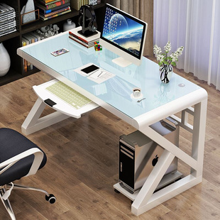 电脑台式桌办公专用带键盘托80cm长60宽1米书桌家用时尚可放主机