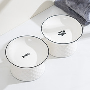 狗狗碗猫碗宠物陶瓷猫盆可爱高脚大容量护颈喝水碗猫粮碗宠物用品