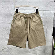 夏季男士薄款速干短裤时尚，潮流个性印花沙滩裤，宽松休闲直筒五分裤