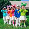 儿童彩色演出服啦啦队套装，小学生秋季运动会班服糖果色幼儿舞蹈服