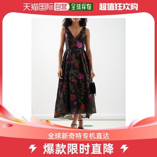 香港直邮潮奢erdem女士花朵，提花欧根纱中长连衣裙