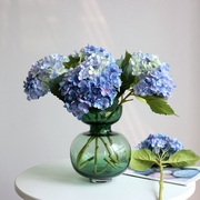 欧式仿真花假花加密白色小花瓣绣球花，绢花客厅样板房装饰花