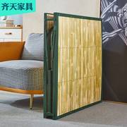 竹条竹板床可折叠单人床1.2米简易加固出租屋床家用午休床工地床