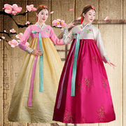 延吉鲜族朝鲜服装女高腰韩服，大长今民族舞蹈，演出传统韩国宫廷古装