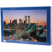 风景图美夜光成人，拼图1000片家居，装饰益智美国纽约布鲁克林大桥