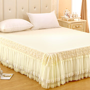 夏季床裙单件1.8米公主蕾丝床罩1.5米床单床笠席梦思床垫保护套