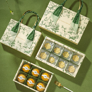 冰皮月饼包装盒礼盒高档手提装绿豆糕，盒打包盒曲奇饼干蛋黄酥盒子