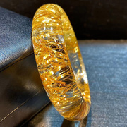 魅晶天然原矿料水晶晶体通透白体黄钛晶顺发晶水晶手镯