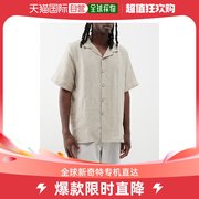 香港直邮潮奢 Marane 男士亚麻短袖衬衫