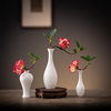 德化陶瓷花瓶摆件客厅插花新中式，玄关装饰品花器水培桌面装饰摆件