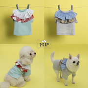 『Memory Pet』韩国louisdog宠物猫狗双层荷叶领亲肤T恤上衣