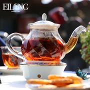 台湾宜龙晶艳玫瑰描金，青花瓷耐热玻璃花，茶壶煮茶壶小资轻奢红茶