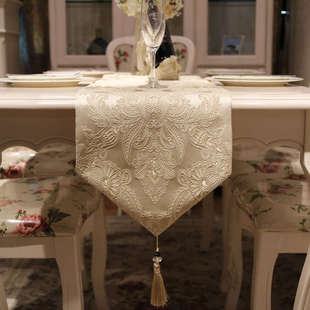 现代简约欧式桌旗美式桌布，茶几旗床旗吧台，桌巾餐桌布艺装饰盖巾布