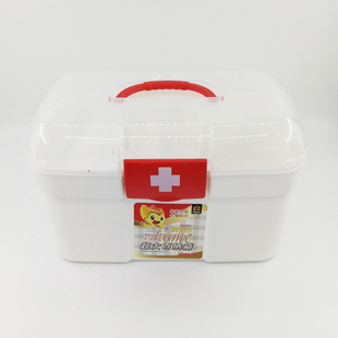 多功能家庭用带盖药品收纳箱小药箱医用置物保健箱便携整理箱
