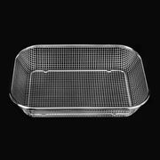 304不锈钢长方形网篮厚钢丝网筛厨房洗菜篮，水果滤水篮碗筷沥水篮
