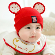日本婴儿帽子春夏0-3-6-12个月1-2岁男女宝宝帽子新生儿胎帽秋季