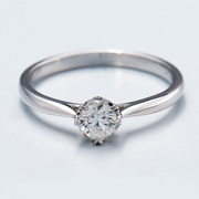 梦克拉18k金钻石(金钻石，)戒指30分钻戒女求婚结婚钻戒女戒绽放柔情