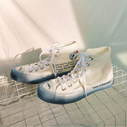 暮星EVENSTAR ins帆布鞋女2020透气水晶透明底板鞋联名款