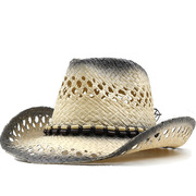 手工帽子欧美西部牛仔爵士帽男女草帽夏季户外遮阳太阳帽