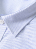 浅蓝条纹长袖衬衫男 94.8棉5.2羊毛厚 普洛克 高端商务衬衣
