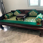 新中式罗汉床垫五件套榻榻米垫红木沙发飘窗私人会所坐垫定制