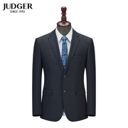 judger庄吉纯羊毛西服套装，男上衣商务休闲条纹，毛料单(毛料单)西装外套