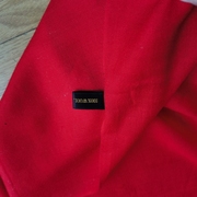 大红色羊毛围巾 200支水溶性羊毛工艺不扎肤 中国红羊毛的长围巾