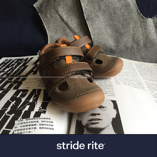 STRIDE RITE 喜健步婴幼儿软底学步凉鞋四季鞋牛皮帆布拼接潮鞋