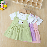 婴儿连衣裙春秋韩版女宝宝，裙子纯棉短袖，一二三周岁儿童女童春夏装