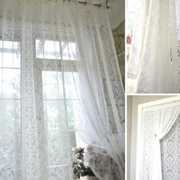 韩式蕾丝白色成品窗帘窗纱纱帘欧式田园 卧室门帘 飘窗阳台窗纱帘