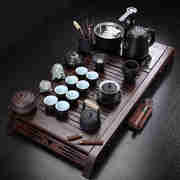 黑檀木实木茶盘功夫茶具整套茶杯，普洱简约中式茶壶茶具套黑檀