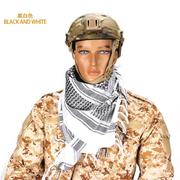阿拉伯方巾战术围巾，户外口罩防沙防风保暖头巾千鸟，格加厚棉披肩