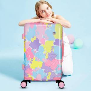 hellokitty行李箱女可爱拉杆箱，涂鸦小型ins网红旅行箱，皮箱20寸24