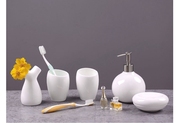 卫浴五件套欧式骨瓷陶瓷卫生间浴室洗漱用品牙膏牙刷口杯子6S