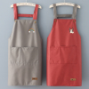 厨房家用做饭防水防油围裙可爱网红同款女薄款工作服定制logo印字