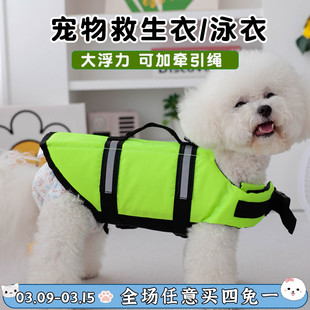 狗狗游泳衣服泰迪比熊，法斗柯基救生衣夏天玩水专用小型犬宠物泳衣