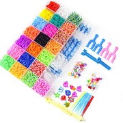 手链橡皮筋彩虹22织布机饰品玩具，套装皮筋色格diy28手环编织手工