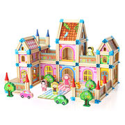木丸子儿童立体拼图玩具建筑积木4-12岁男女孩木质拼插模型拼装房