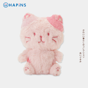 日本hapins女神节礼物送女友，樱花猫咪毛绒玩具玩偶布偶猫生娃娃