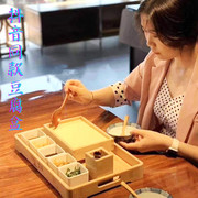 创意竹木制豆腐盒豆腐模具，异形个性餐具压豆腐，盒子豆腐花调料套装