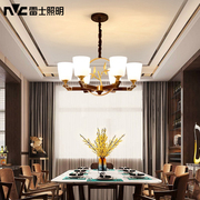 雷士照明新中式餐厅吊灯创意三头中国风饭厅家用创意个性灯饰灯具