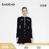 bebe2024春夏系列女士小香风，圆领纯色收腰羊毛，针织连衣裙430912