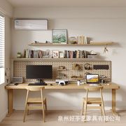 书房书桌实木办公桌设计师，款原木儿童，写字桌学生家用长条双人桌子
