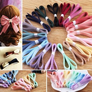 韩式棉质丝带缎带diy手工制，作成蝴蝶结头饰发饰品，耳环材料包配件(包配件)