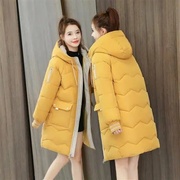 vv中长款羽绒棉服，女韩版时尚宽松棉袄冬装面包，服棉衣外套