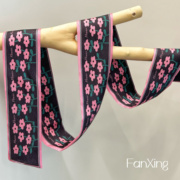 繁星原创花朵粉色丝巾领巾发带高级感网红小长条绑包扎发丝带